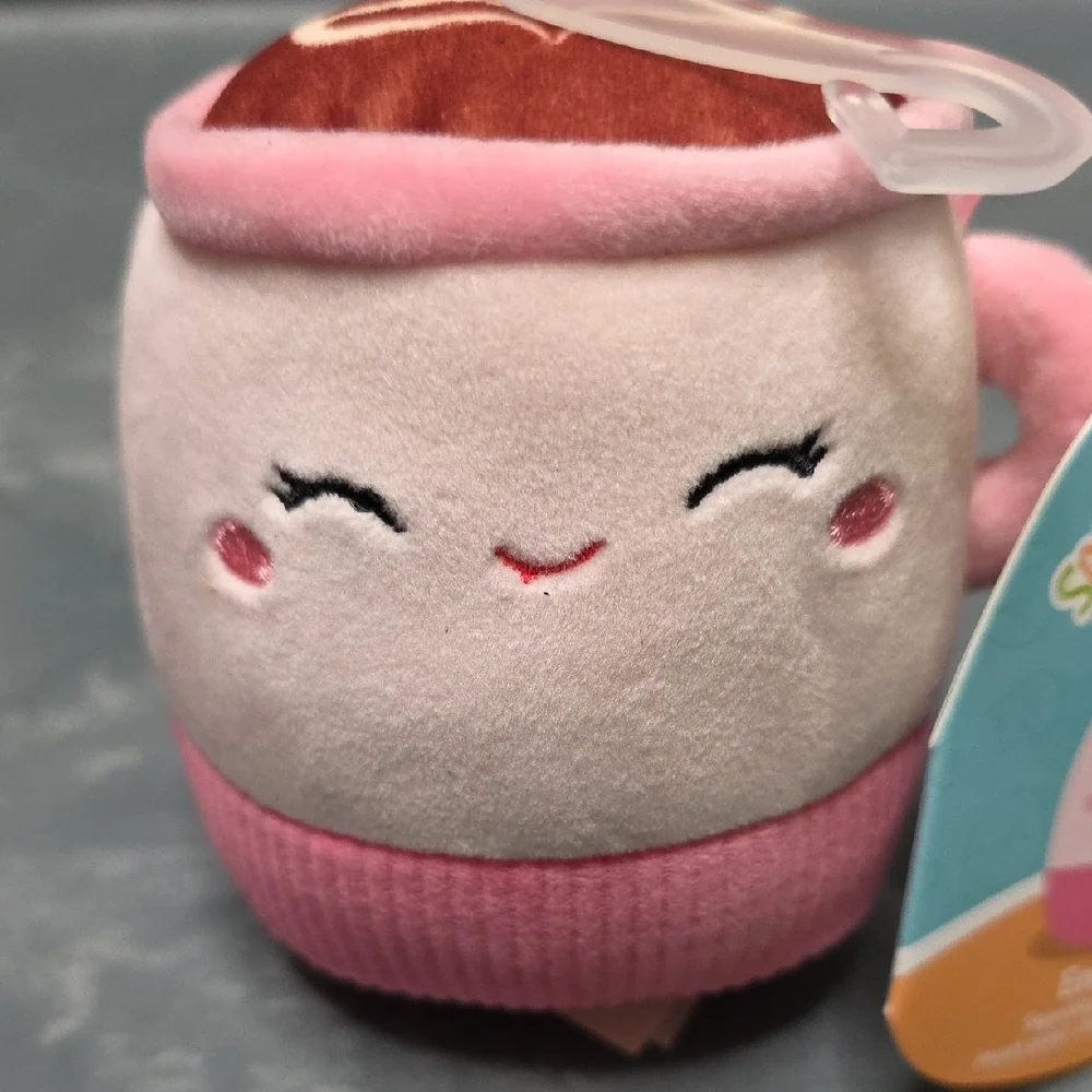 Squishmallows Pink and Tan Mug Plush
